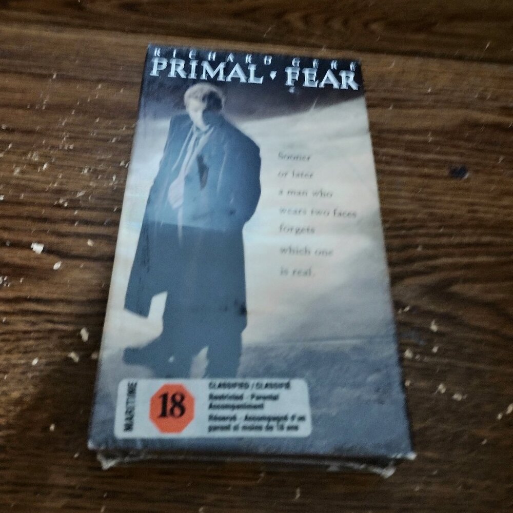 Primal Fear (VHS, 1996, unopened/ new with watermark) Richard Gear